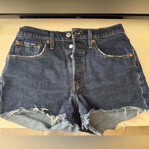 Levi's Frayed Jean Shorts